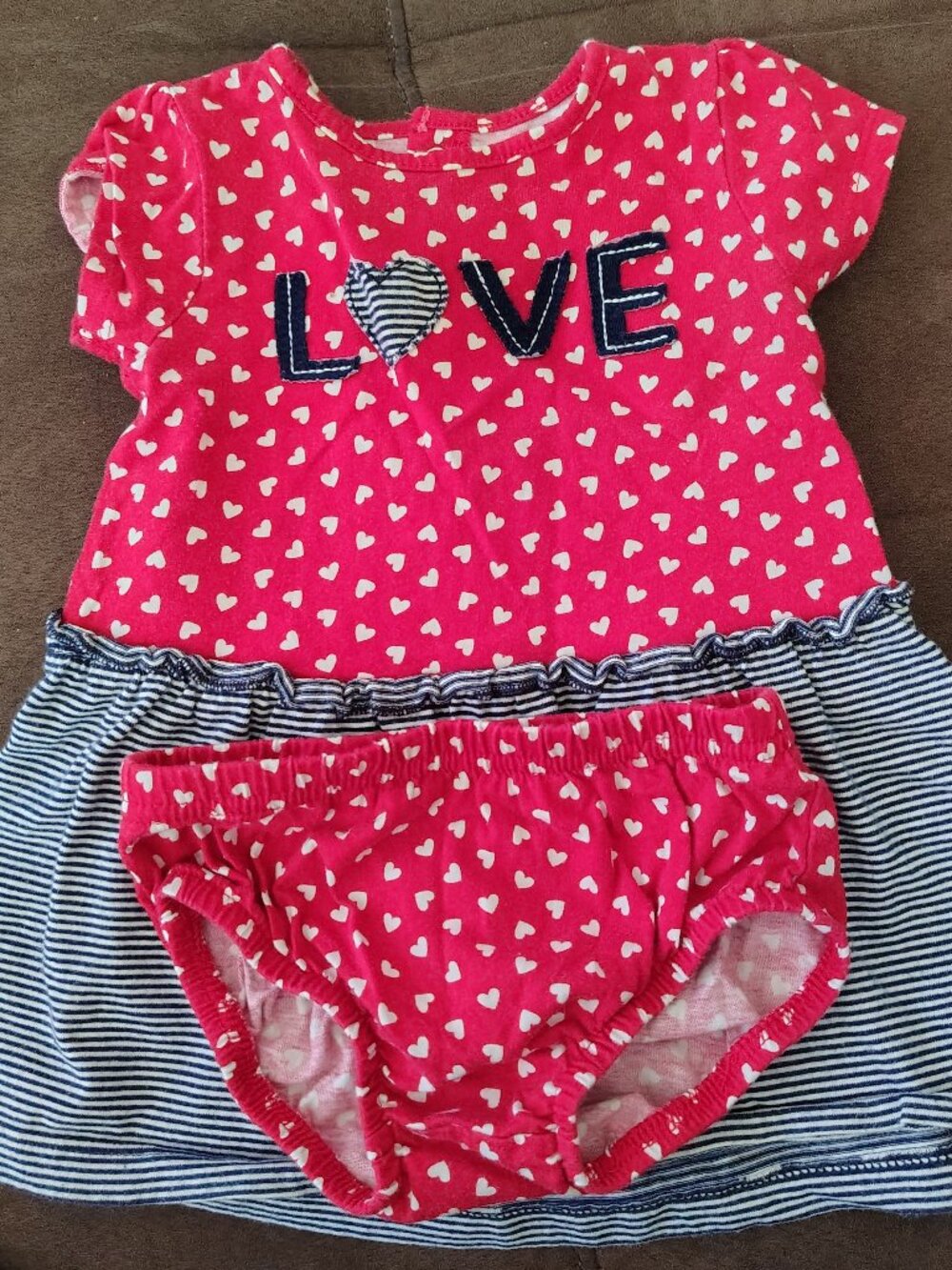 Girls Carter's Dress w/ Diaper Cover Size 3-6 Months